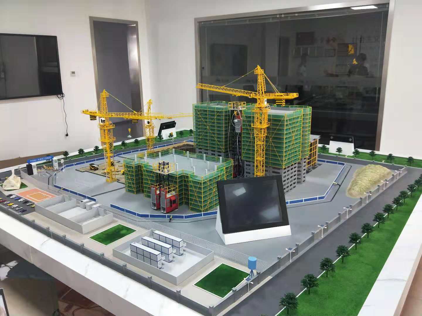温宿县建筑施工场景模型